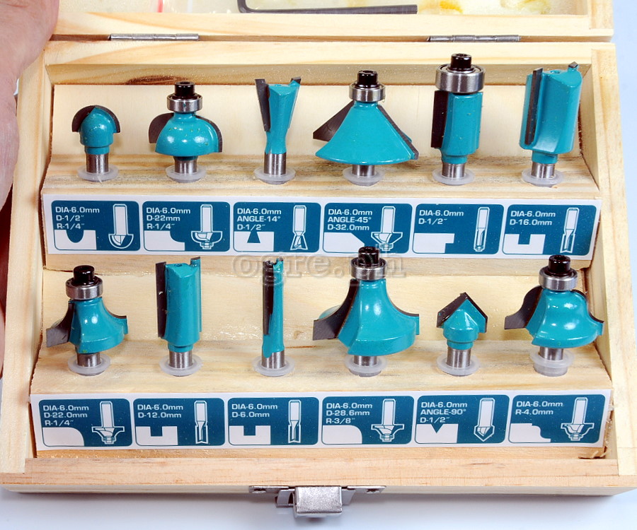 TACSR0121 12 pcs Router Bits Set