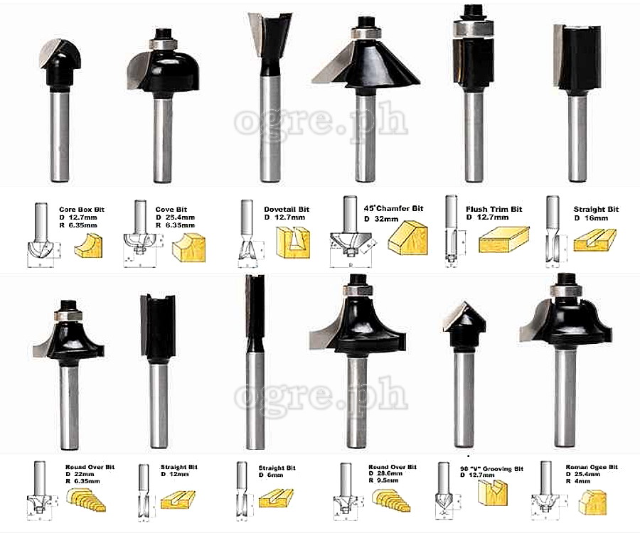 TACSR0121 12 pcs Router Bits Set