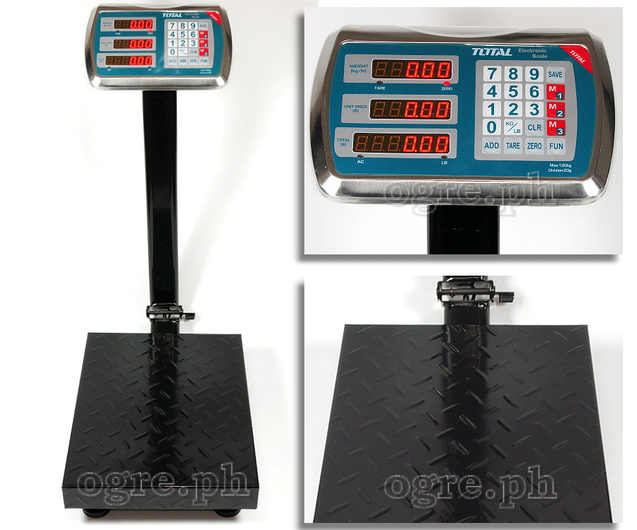 TESA31001 Industrial Electronic Weighing Scale 100kg (220lb)