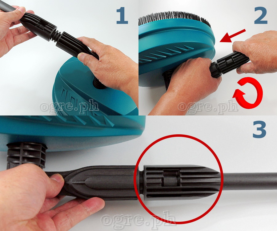TGTPB251 250mm Patio Brush Set for /Kawasaki/Fujihama Pressure Washers