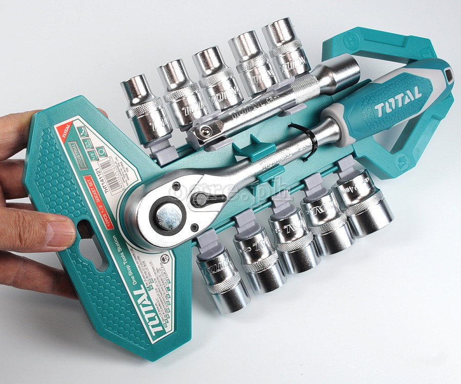 THT141121 12pcs 1/2″ Drive Ratchet Handle with Sockets Set