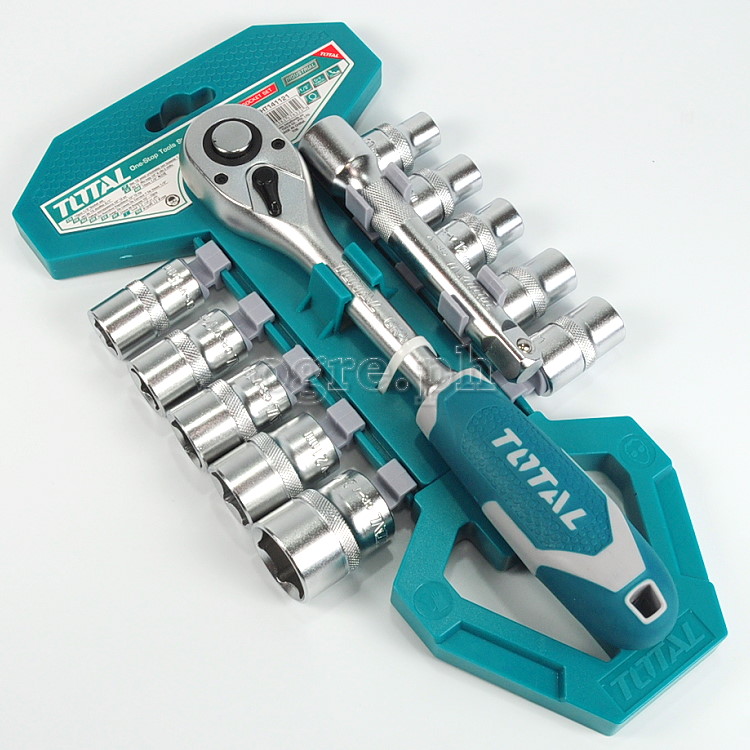 THT141121 12pcs 1/2″ Drive Ratchet Handle with Sockets Set