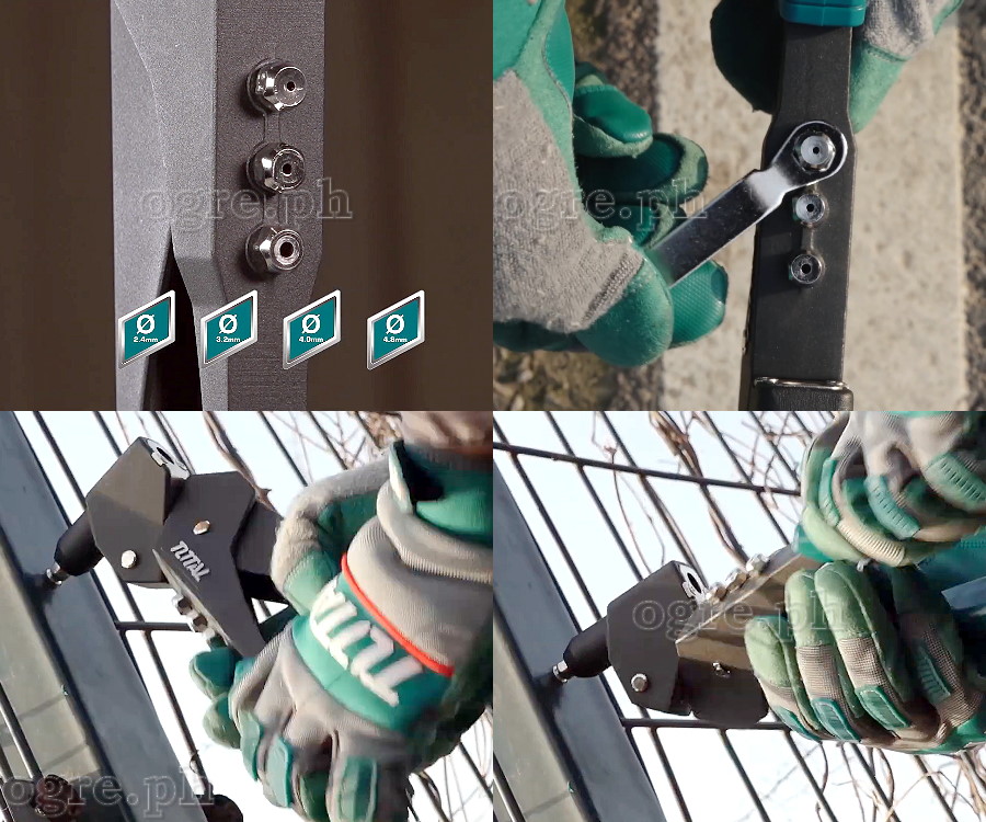 THT32106 360° Swivel Head Hand Riveter