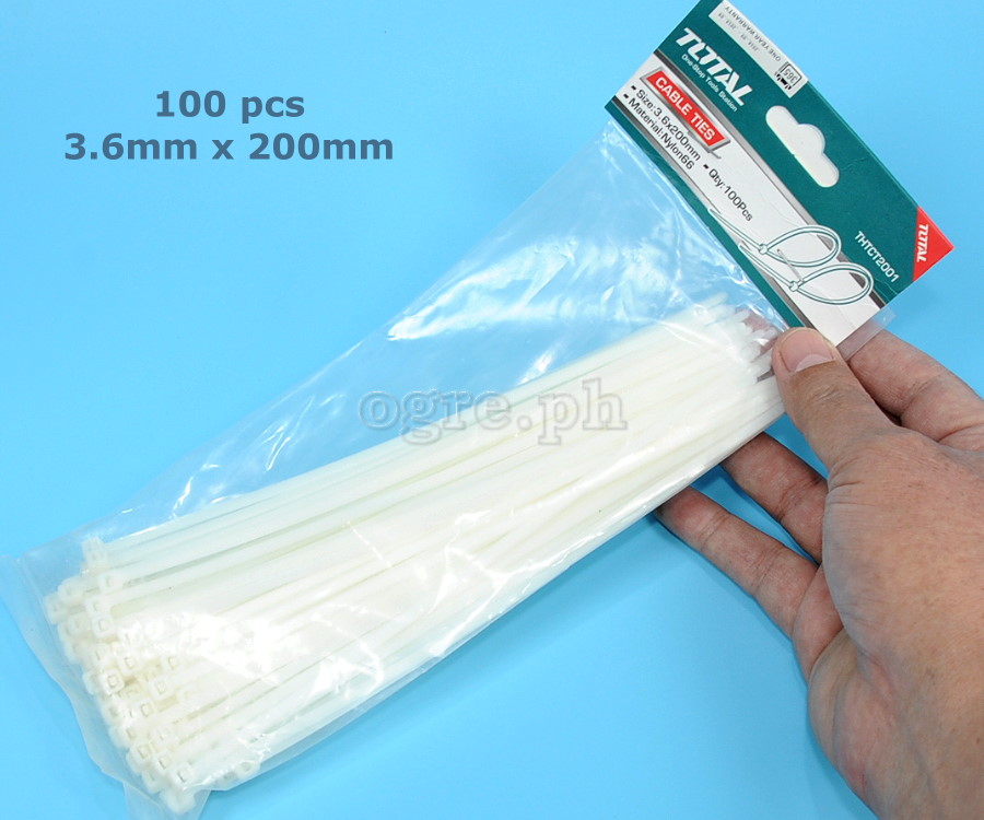 THTCT2001 Pack of 100pcs Cable Ties 3.6 x 200mm