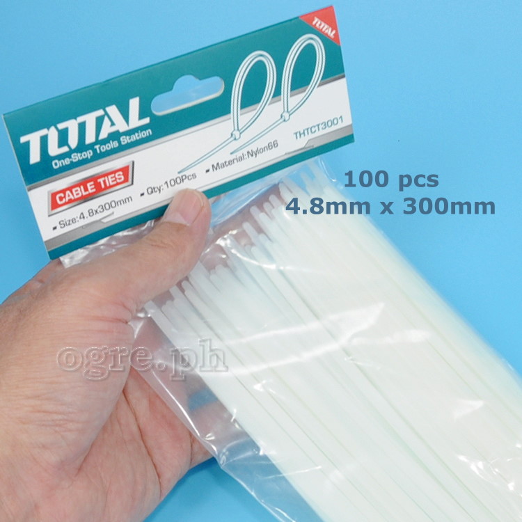 THTCT3001 Pack of 100pcs Cable Ties 4.8 x 300mm