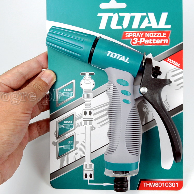 THWS010301 3-Pattern Garden Hose Spray Nozzle