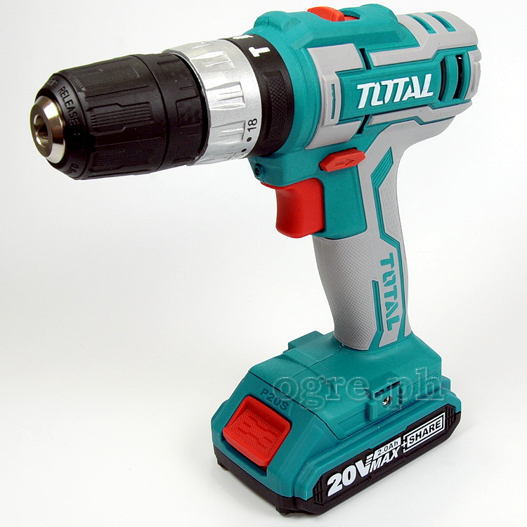 TIDLI20025 Cordless Impact Drill Set (with 2 x 20V Lithium-Ion Batteries and Charger)