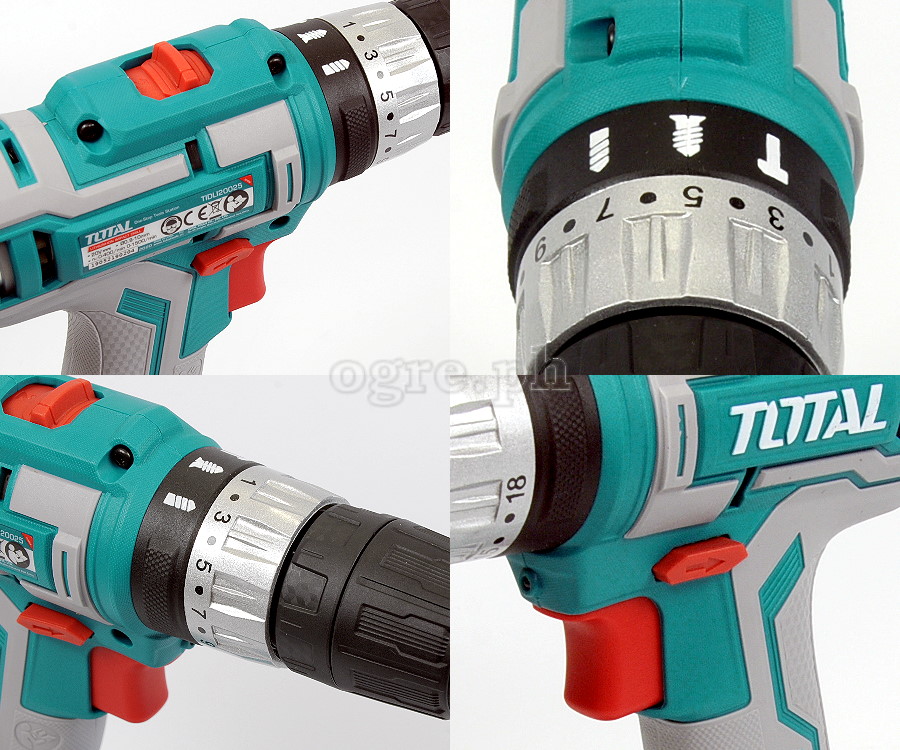TIDLI20025 Cordless Impact Drill Set (with 2 x 20V Lithium-Ion Batteries and Charger)