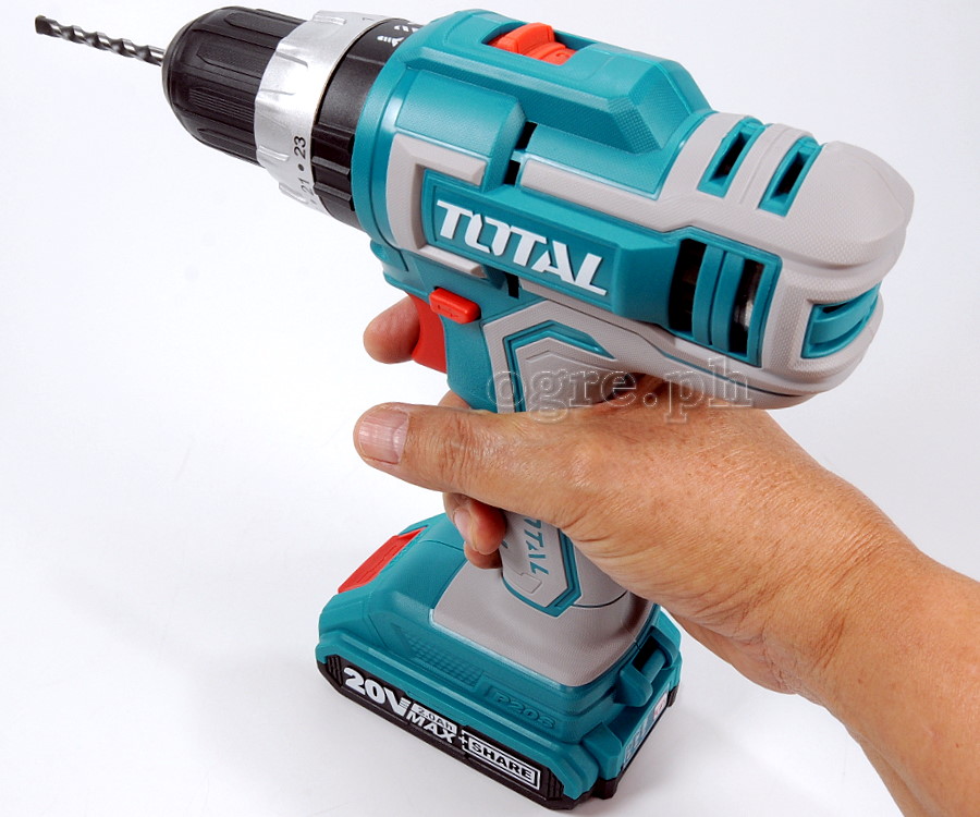 TIDLI20031 Cordless Impact Drill Set (with 2 x 20V Lithium-Ion Batteries and Charger)