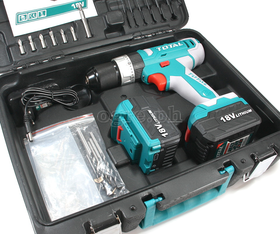 TIDLI228180 Cordless Impact Drill Set 18V Li-Ion