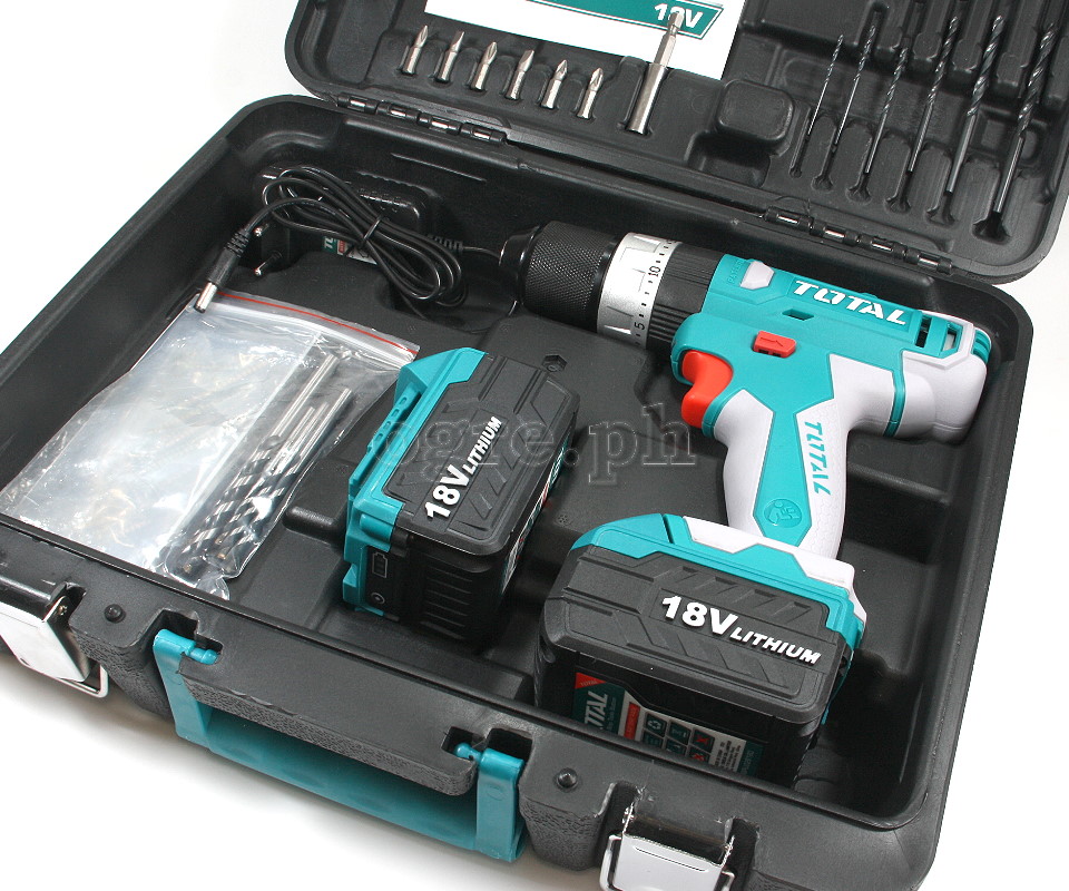 TIDLI228180 Cordless Impact Drill Set 18V Li-Ion