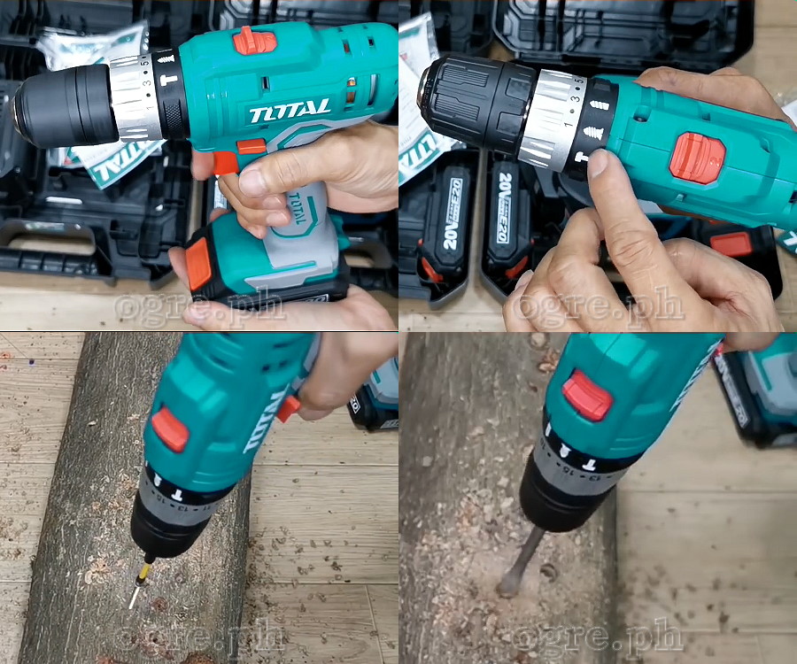 TIDLIE2001 Cordless Impact Drill Set (with 2 x 20V Lithium-Ion Batteries and Charger))