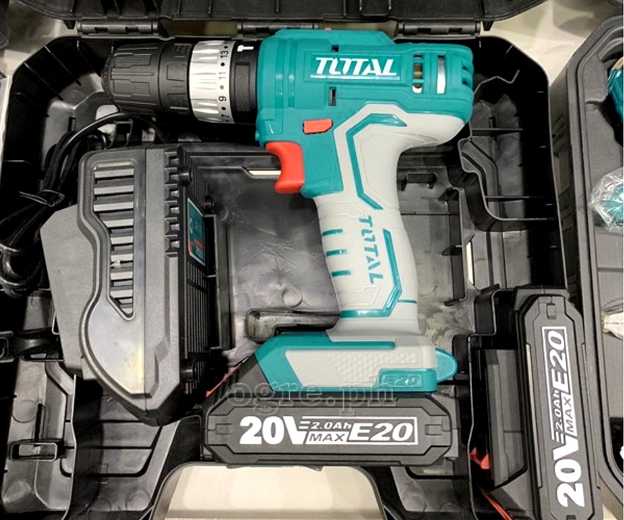 TIDLIE2001 Cordless Impact Drill Set (with 2 x 20V Lithium-Ion Batteries and Charger))