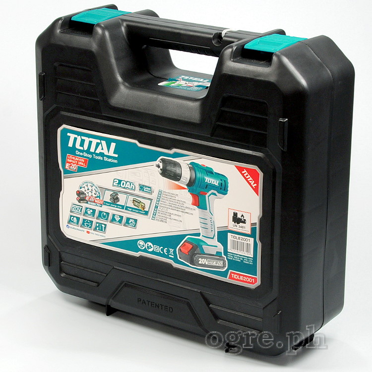 TIDLIE2001 Cordless Impact Drill Set (with 2 x 20V Lithium-Ion Batteries and Charger))