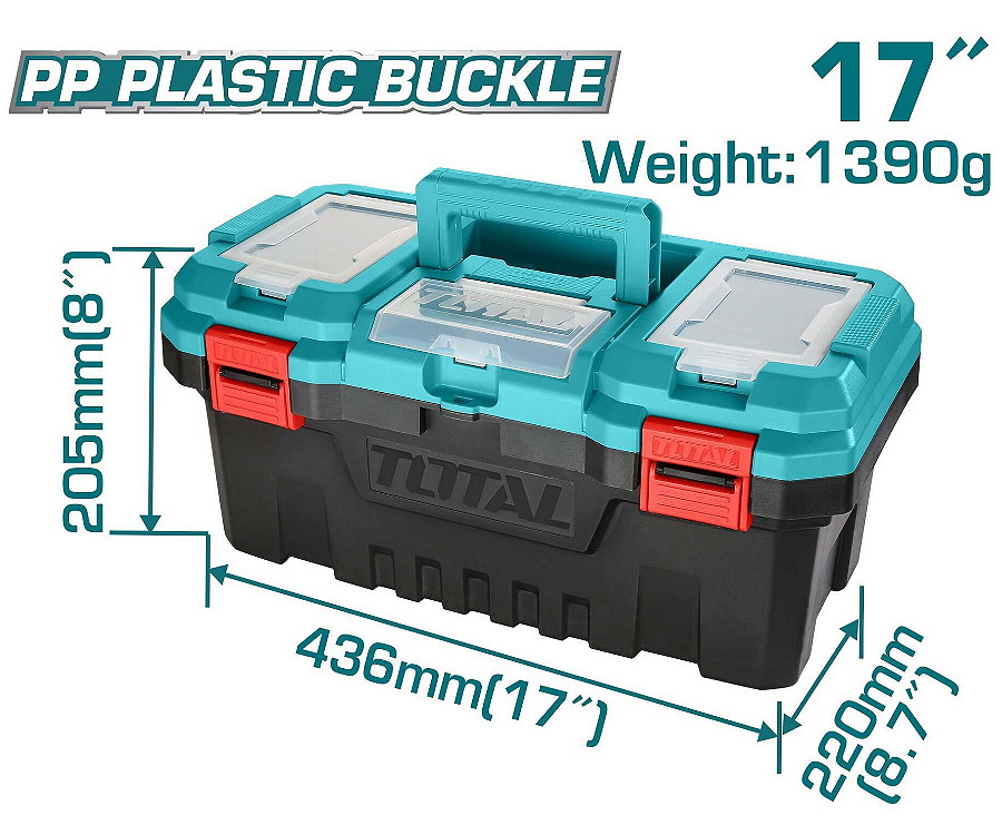 TPBX0171 17” Heavy Duty Plastic Tool Box