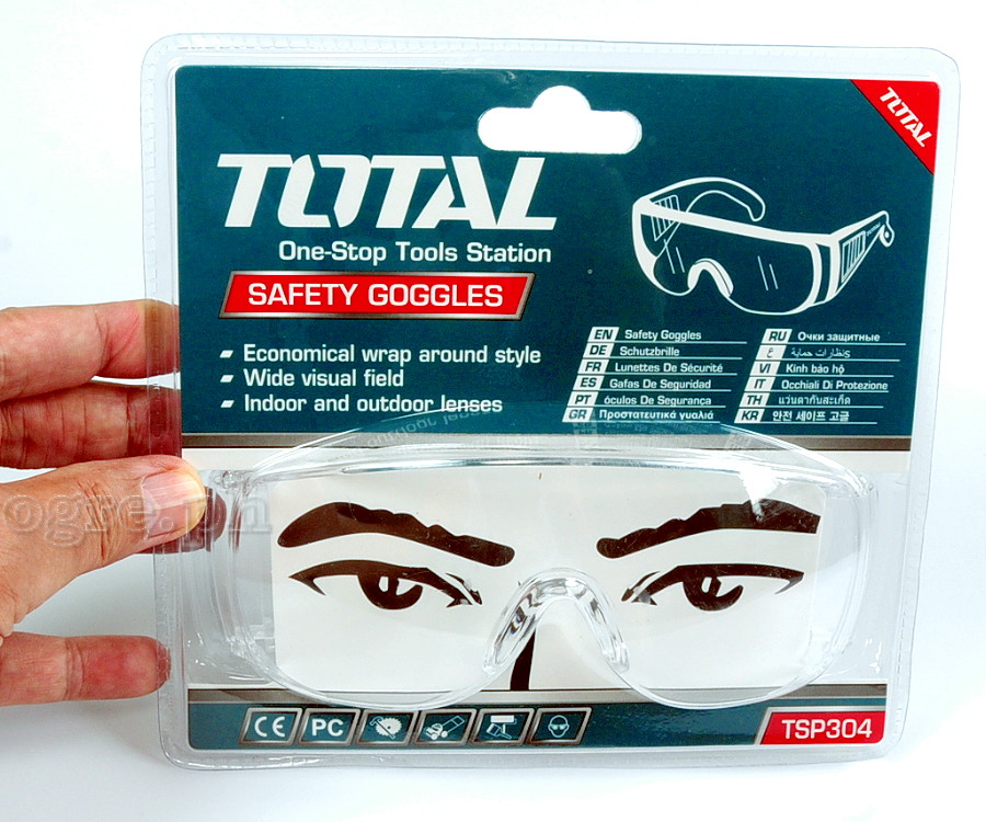 TSP304 Polycarbonate Safety Goggles (Clear Frame/Clear Screen)