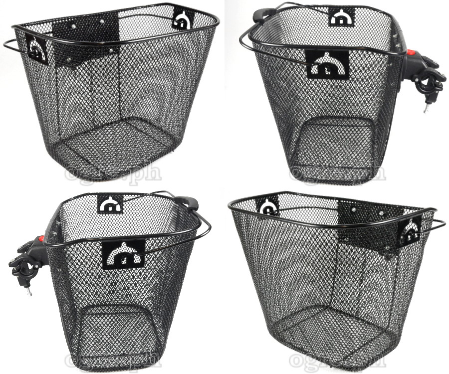 BSK-MM01QR Removable Metal Mesh Basket with Quick-Release Handlebar Mount