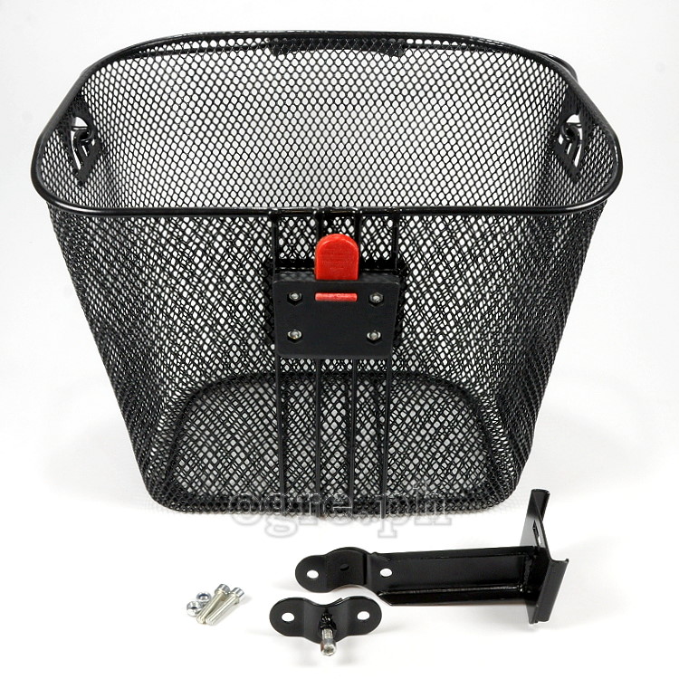 BSK-MM02QR Removable Metal Mesh Basket with Quick-Release Clamp-on Stem Mount