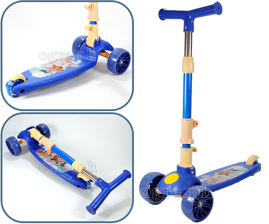 KF3KSS01 Kids Foldable 2-in-1 3-wheeled Kick Scooter with Seat