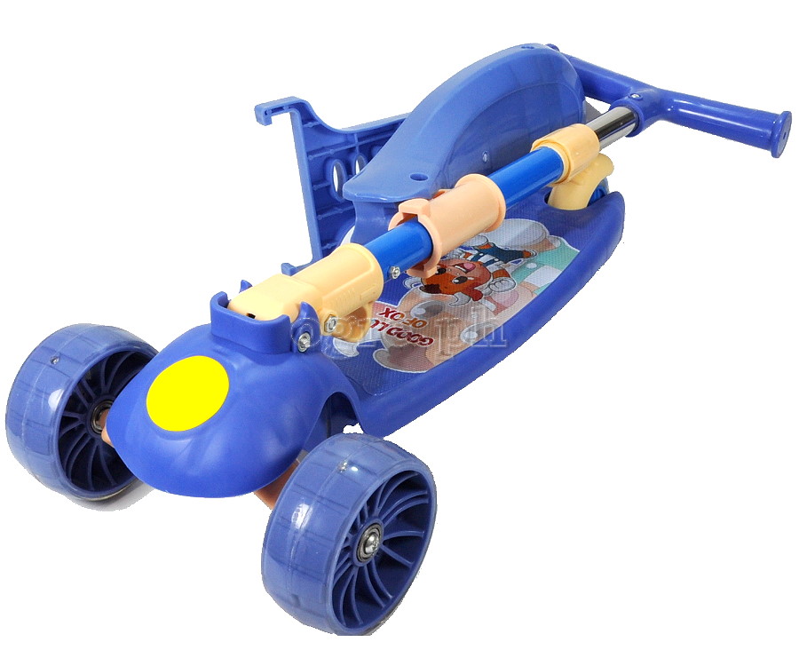 KF3KSS01 Kids Foldable 2-in-1 3-wheeled Kick Scooter with Seat