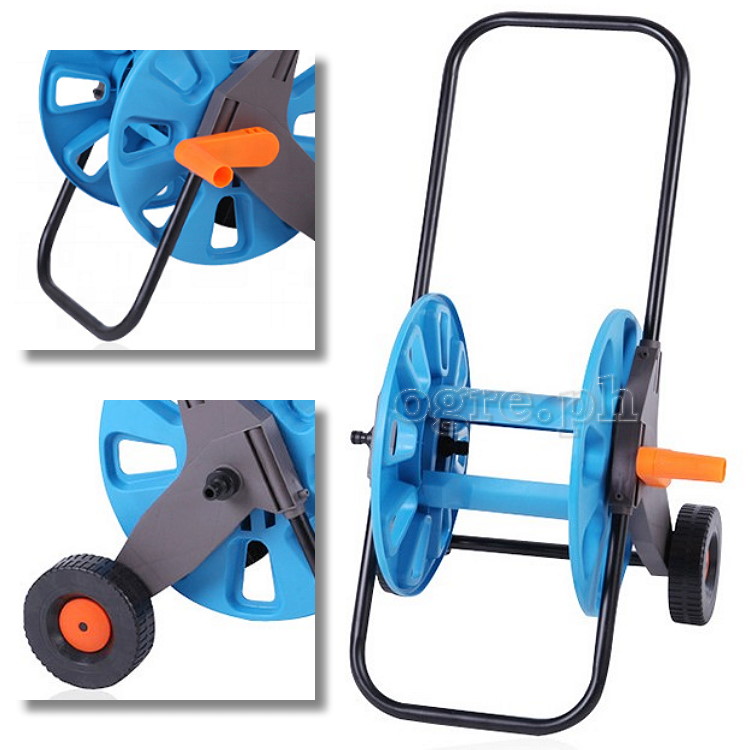 D0036 Portable Free Standing Garden Hose Cart with Wheels (for 1/2” x 50m Hose)