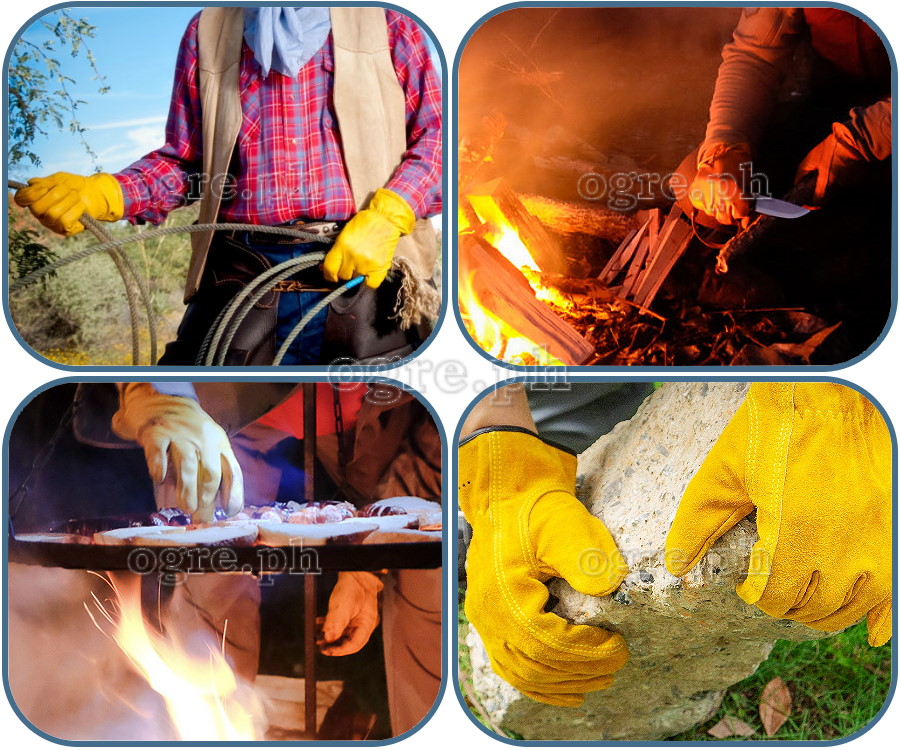 V-G277 Split Leather Protective Safety Gloves (1 Pair)