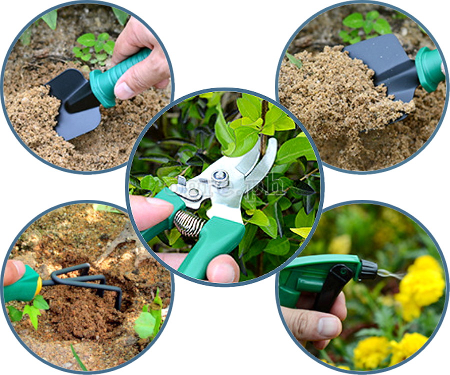 VGT-78 5 Pcs Garden Tools Set with Storage Case