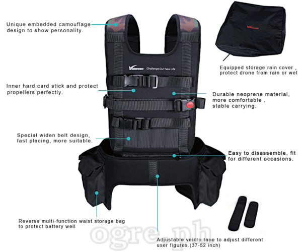 VDS-2 Drone Carrying Harness with WaistBand