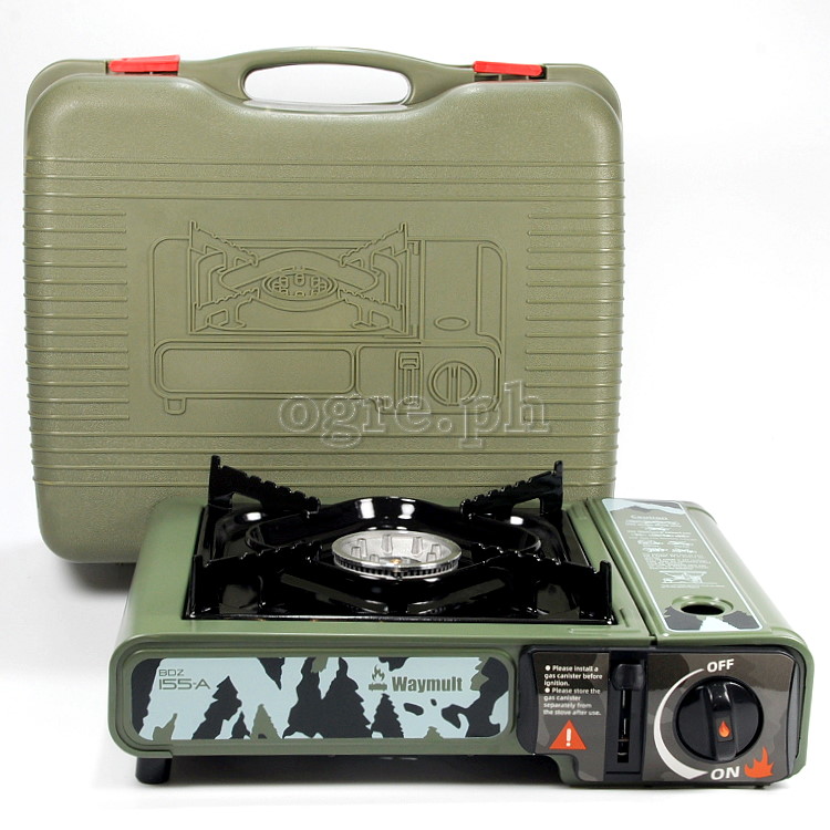 BDZ-155A Portable Butane Gas Stove with Storage Case ~ Army Green