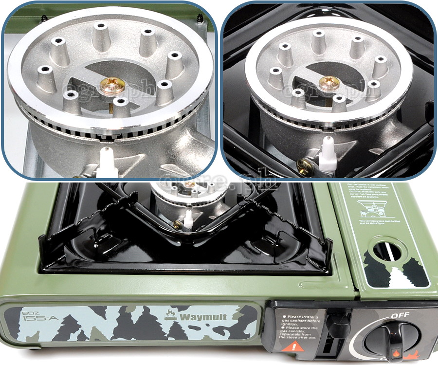 BDZ-155A Portable Butane Gas Stove with Storage Case ~ Army Green