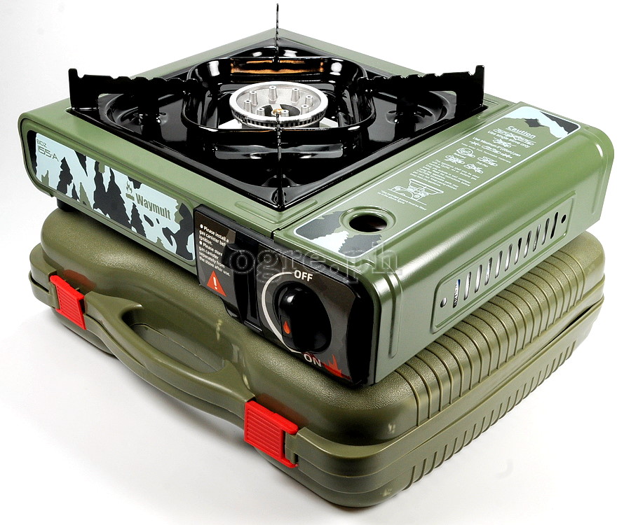 BDZ-155A Portable Butane Gas Stove with Storage Case ~ Army Green