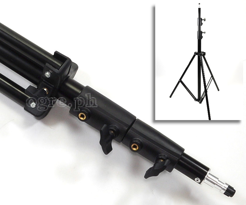 W806P Heavy Duty Large Light Stand Spring Cushioned with Twist Locks 276cm (9ft)