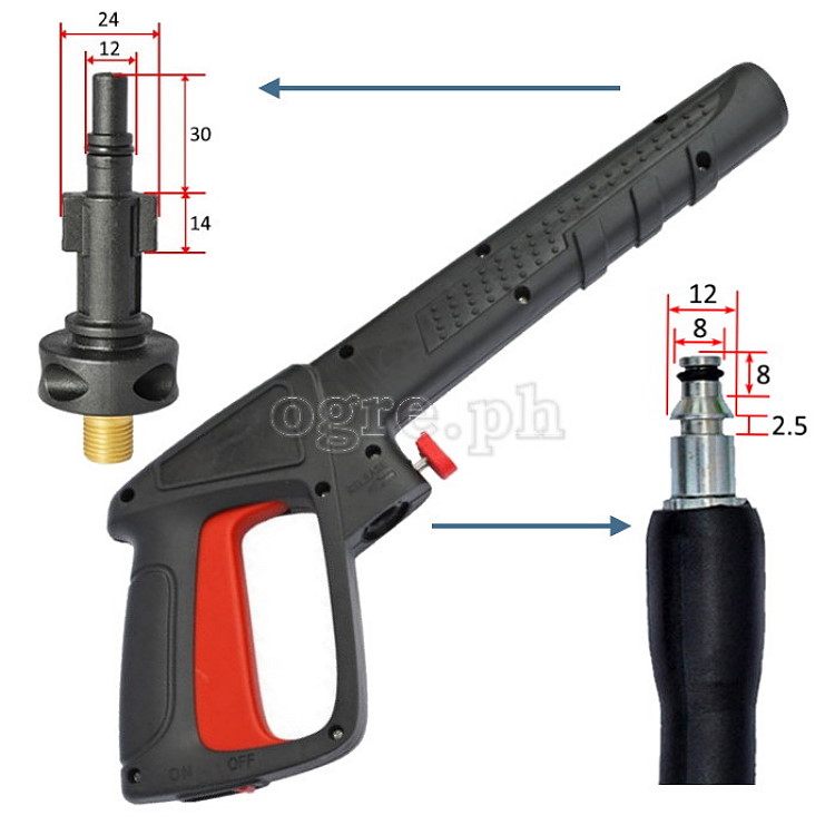 OEL-02B TRB Replacement Rotary Turbo Spray Lance for Kawasaki/Fujihama (Detachable Adapter)