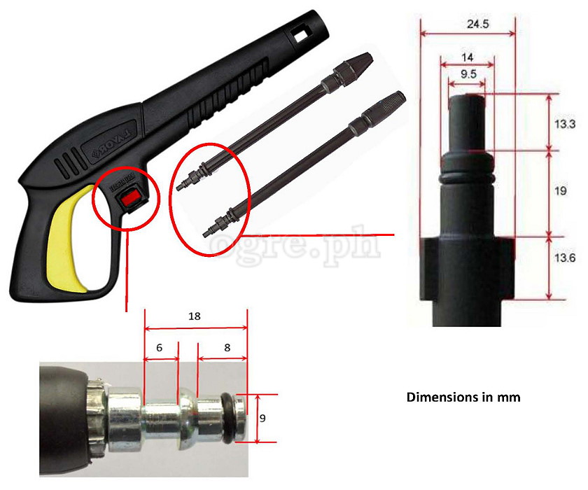 OWG-05 Replacement Wash Gun for Lavor