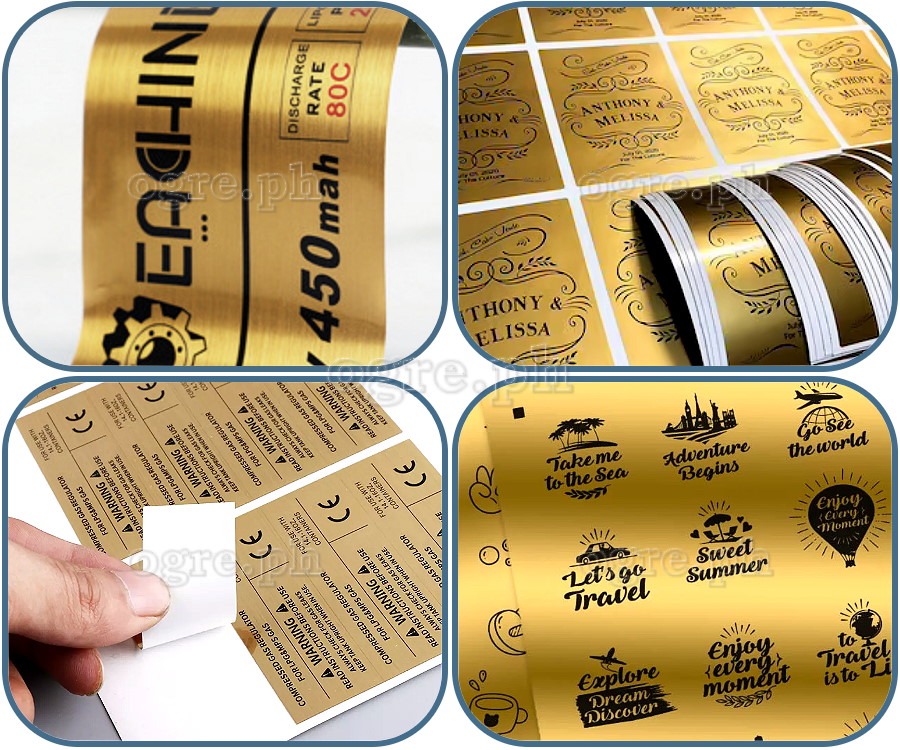 PET-BGA4 PET Brushed Gold Sticker A4 20 sheets