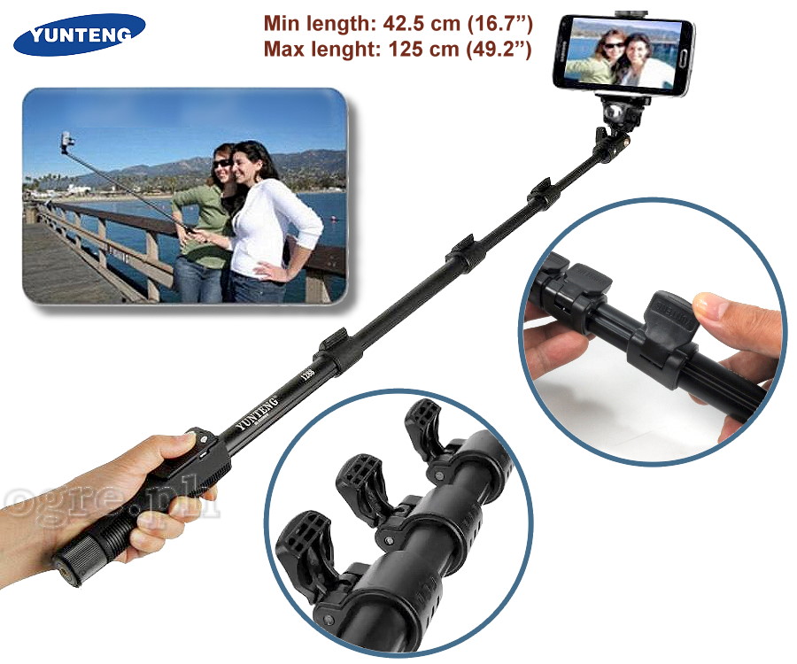 YT-1288 Monopod with Bluetooth Shutter for Smartphones