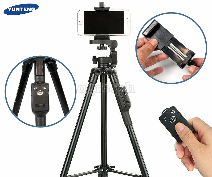 VCT-5208 Tripod with Bluetooth Shutter for Smartphones