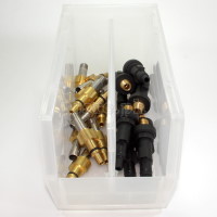 3J-711 Clear Stackable Storage Bin Medium ( 5.5 x 11 x 4.9 inches )