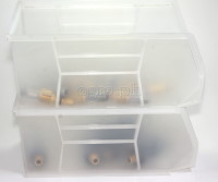 3J-711 Clear Stackable Storage Bin Medium ( 5.5 x 11 x 4.9 inches )