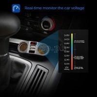 2097433 3-Position Adjustable Dual Socket/Dual USB Port Car Charger Adapter (Black)