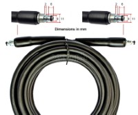 PWH-03 Replacement 6 / 10 / 15 meters Pressure Washer Hose for Bosch AQT/Black & Decker