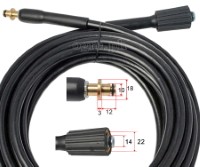 PWH-05 Replacement 6 / 10 / 15 meters Pressure Washer Hose for Karcher K2 (Old Series)
