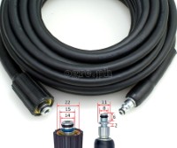 PWH-07 Replacement 6 / 10 / 15 meters Pressure Washer Hose for Black & Decker (M22 x Quick-Connect)