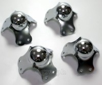 BC01 Flight Case Large Ball Corner, 6 Holes, 80*64mm, Chrome, Set of 4