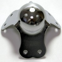 BC01 Flight Case Large Ball Corner, 6 Holes, 80*64mm, Chrome, Set of 4