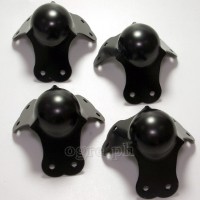 BC01-B Flight Case Large Ball Corner, 6 Holes, 80*64mm, Black, Set of 4