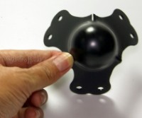 BC01-B Flight Case Large Ball Corner, 6 Holes, 80*64mm, Black, Set of 4