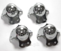 BC02 Flight Case Medium Ball Corner, 6 Holes, 65*53mm, Chrome, Set of 4