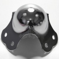 BC02 Flight Case Medium Ball Corner, 6 Holes, 65*53mm, Chrome, Set of 4