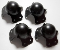 BC02-B Flight Case Medium Ball Corner, 6 Holes, 65*53mm, Black, Set of 4